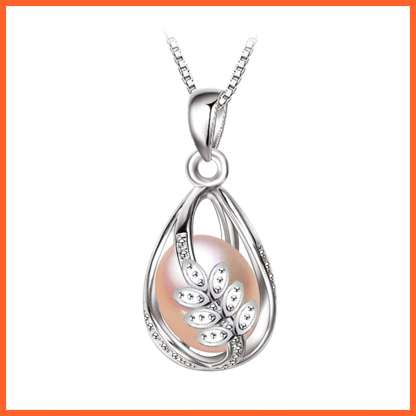 whatagift.com.au B Pink Natural Freshwater Pearl Pendant Cage Necklace