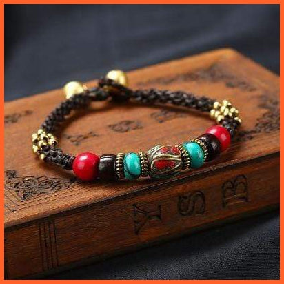 Vintage Nepal Handmade Bracelet | Original Design Nature Stones Vintage Simple Ethnic Bracelet | whatagift.com.au.