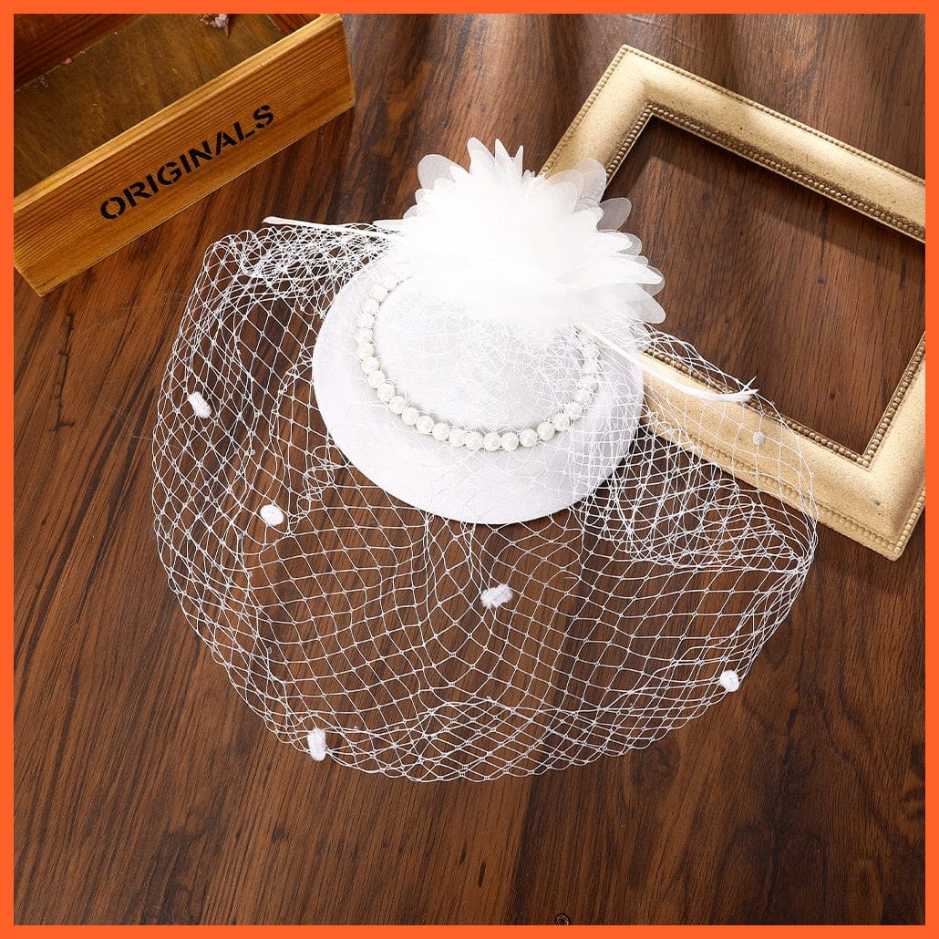whatagift.com.au B Women Chic Fascinator Headpiece Hat Cocktail Wedding Party | Fashion Headwear Feather Accessories Bride