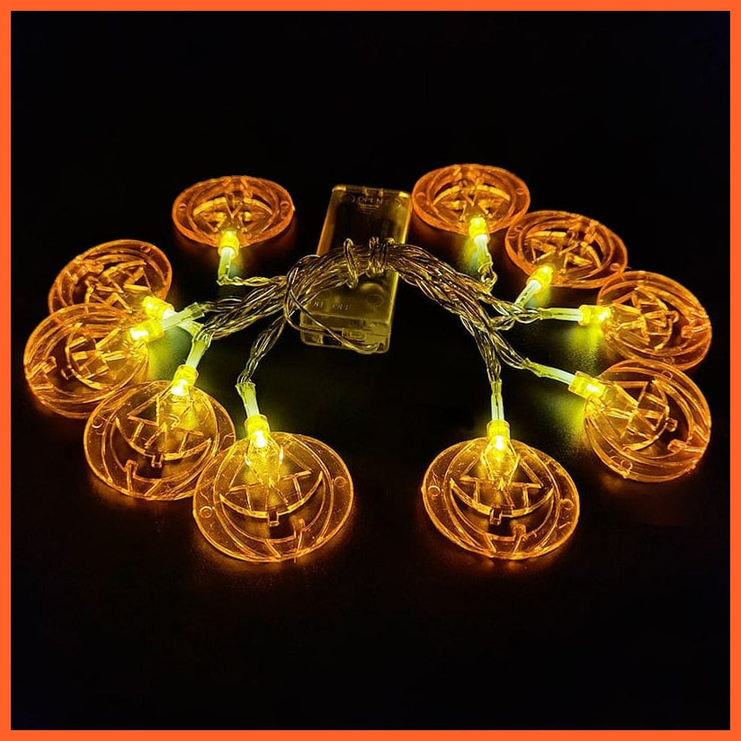 whatagift.com.au B01 150cm 10LED Halloween LED String Lights Portable Pumpkin Ghost Skeletons Lights for Home Bar Halloween Party Decor Supplies 2022