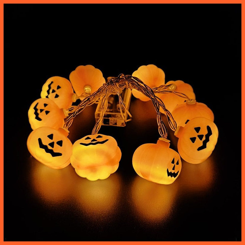 whatagift.com.au B02 150cm 10LED Halloween LED String Lights Portable Pumpkin Ghost Skeletons Lights for Home Bar Halloween Party Decor Supplies 2022