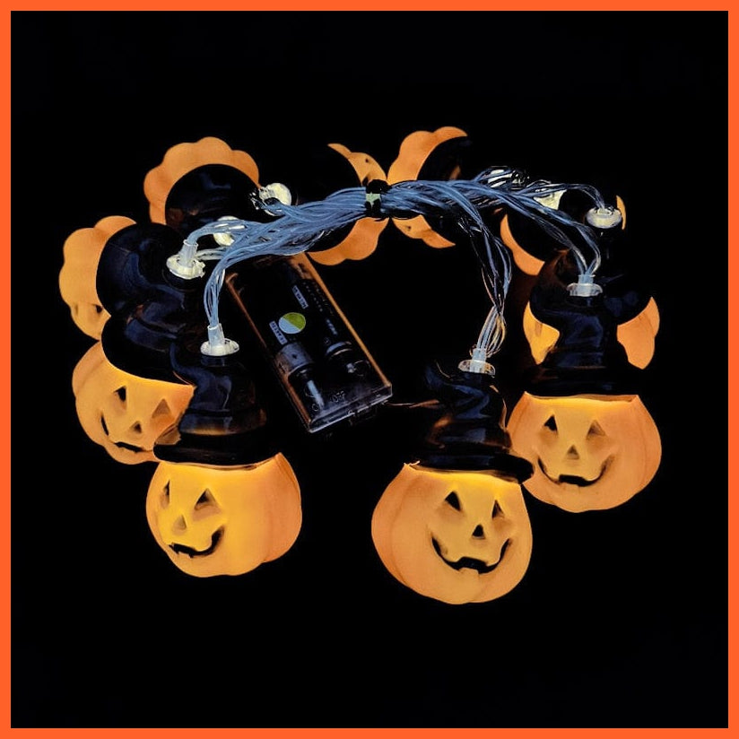 whatagift.com.au B09 150cm 10LED Halloween LED String Lights Portable Pumpkin Ghost Skeletons Lights for Home Bar Halloween Party Decor Supplies 2022