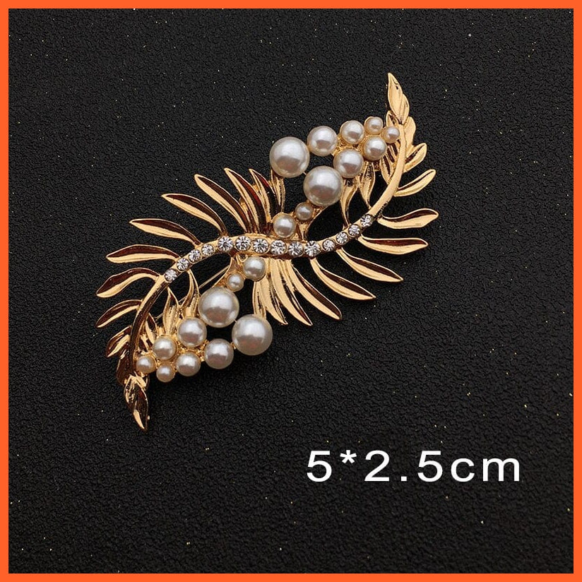 whatagift.com.au B2 Beautiful Pearl Metal Brooch For Women