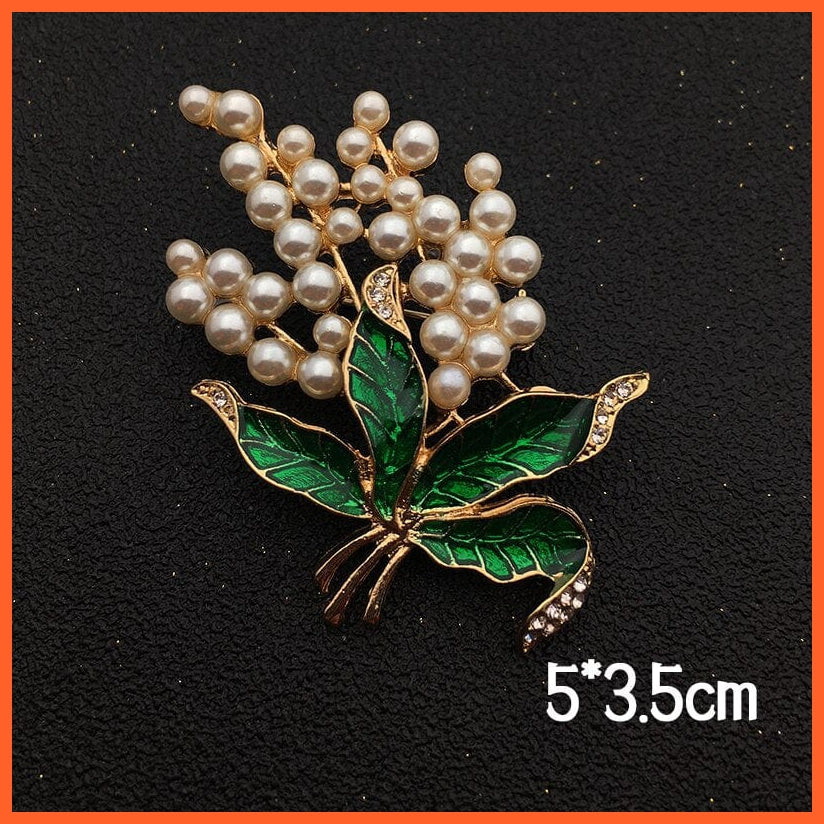 whatagift.com.au B5 Beautiful Pearl Metal Brooch For Women
