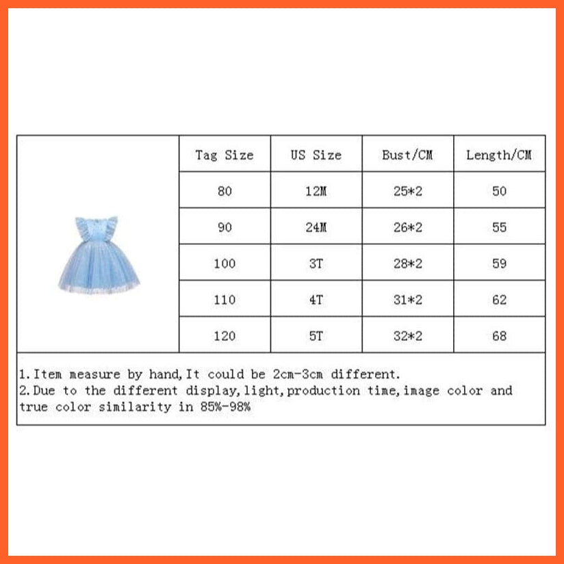 whatagift.com.au Baby Girl Tutu Party Gown | Princess Tulle Children Costume