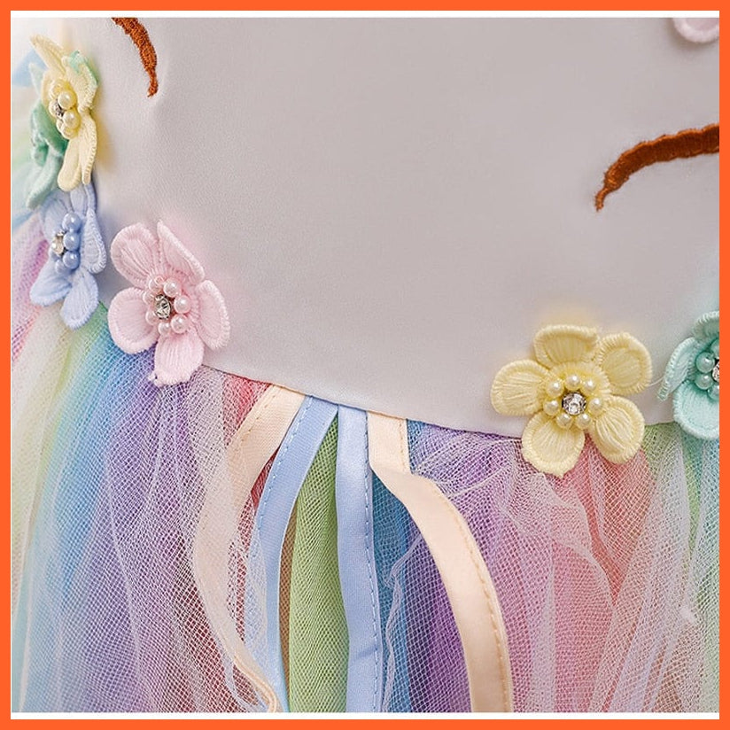 whatagift.com.au Baby Girls Unicorn Tutu Dress | Pastel Rainbow Princess Girls | Birthday Party Halloween Unicorn Costume