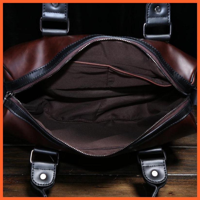 Men'S Retro Leather Shoulder Bag | Laptop Briefcase | Vintage Look | whatagift.com.au.