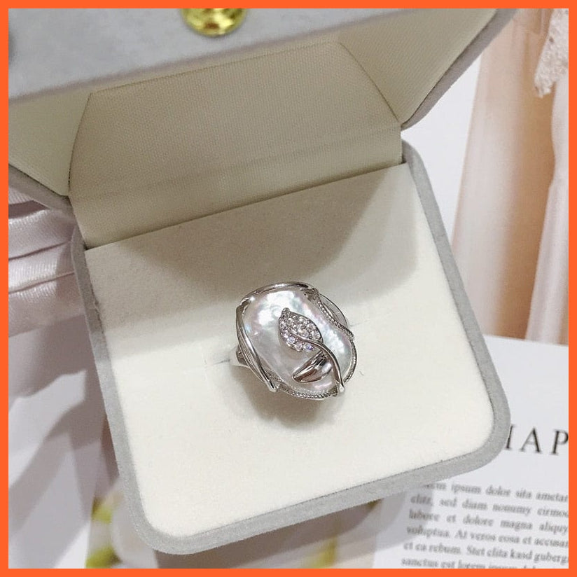 whatagift.com.au Baroque Real Natural Freshwater Pearl Gold Plating Women Ring