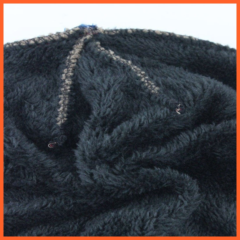 Geometric Skullies Beanies Winter Knitted Hat | Balaclava Beanie Scarf Men Winter Hats Mask Brand Caps | whatagift.com.au.