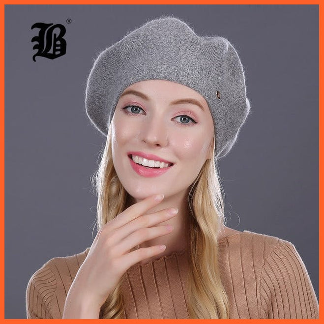 whatagift.com.au Beanies Women 17006 02 Winter Women Real 100% Pure Wool Beret Hat | Women Felt Beret Fashion Girls Hat