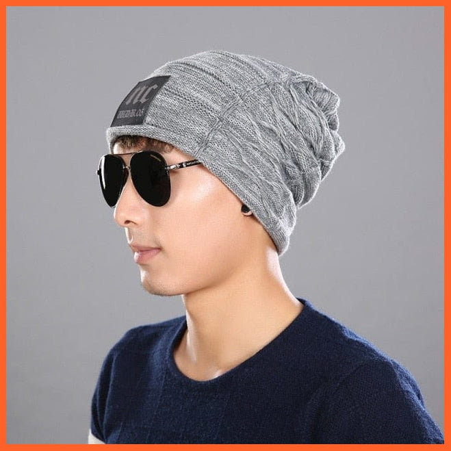 Mens Beanie Caps Winter Hats | Knitted Beanies Hat Stripes Color Skullies Beanie Caps | whatagift.com.au.