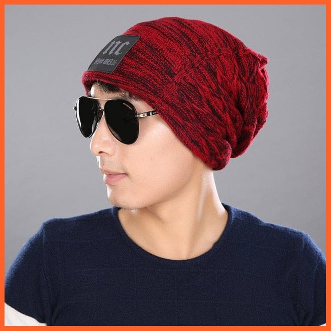 Mens Beanie Caps Winter Hats | Knitted Beanies Hat Stripes Color Skullies Beanie Caps | whatagift.com.au.