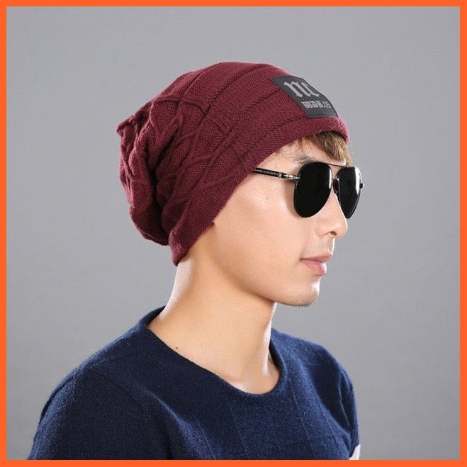 Mens Beanie Caps Winter Hats | Knitted Beanies Hat Stripes Color Skullies Beanie Caps | whatagift.com.au.