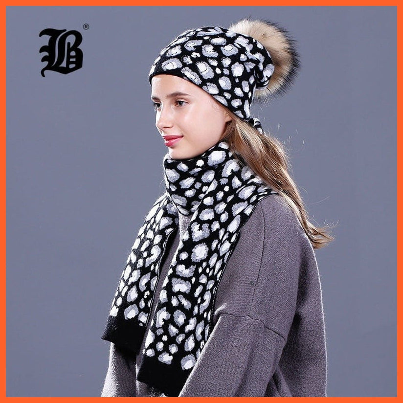 Fashion Brand Women Hats Scarf For Winter | High Quality Rhinestones  Beanies Warm Autumn Angora Knitted Caps | whatagift.com.au.