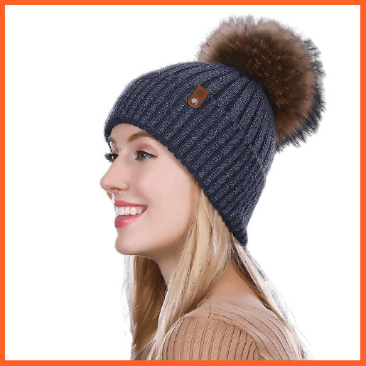 Winter Beanie Women'S Pearl Curled Hat | Pompom Thick Warm Hats New Brand Knitted High Quality Wool Beanies | whatagift.com.au.