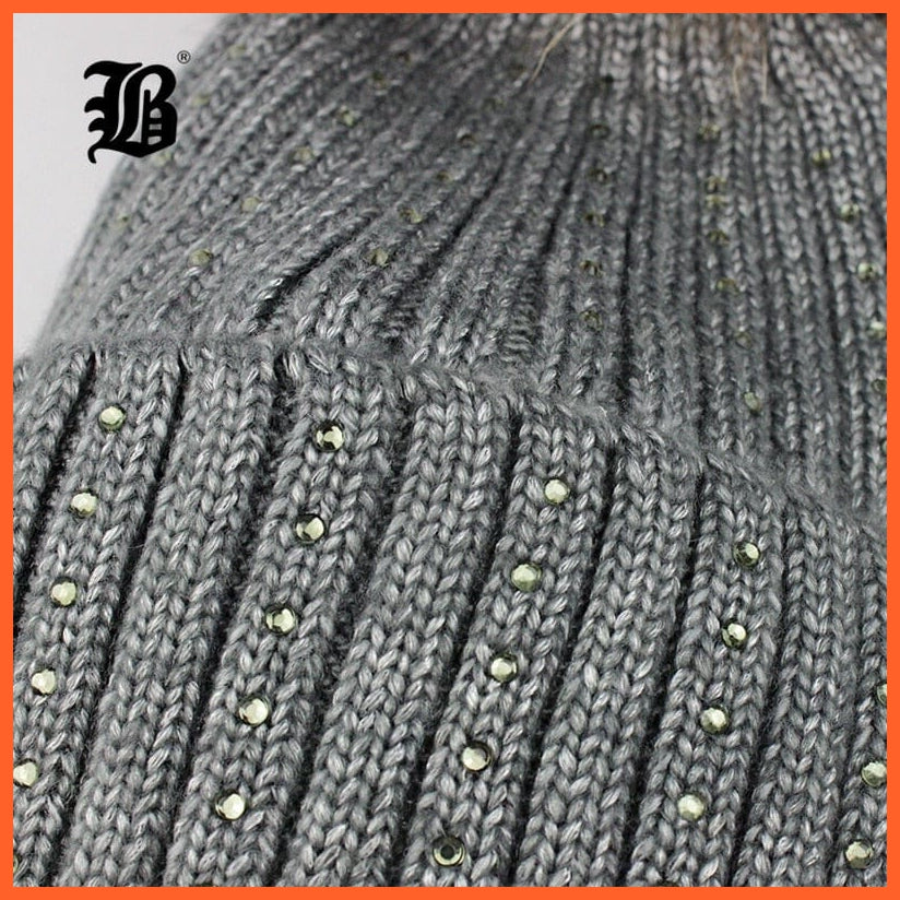 Winter Knitted Wool Hat For Women  | Warm Casual Pom Pom  Skullies Beanie Caps Winter Brand  Fashion Hats | whatagift.com.au.
