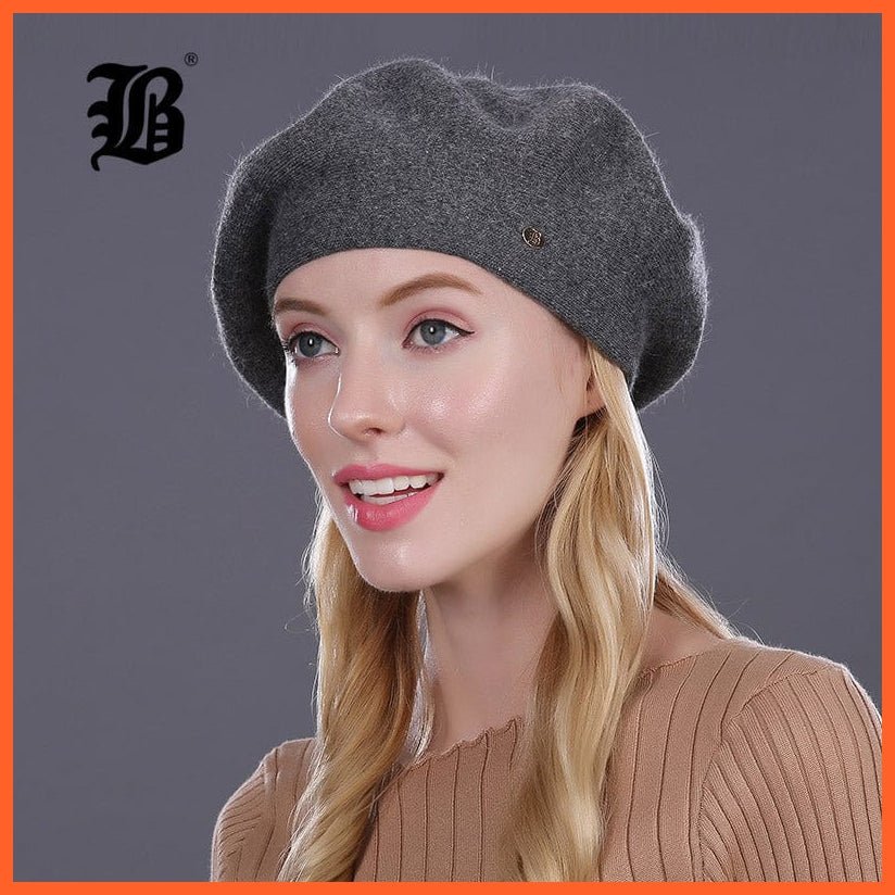 whatagift.com.au Beanies Women Winter Women Real 100% Pure Wool Beret Hat | Women Felt Beret Fashion Girls Hat