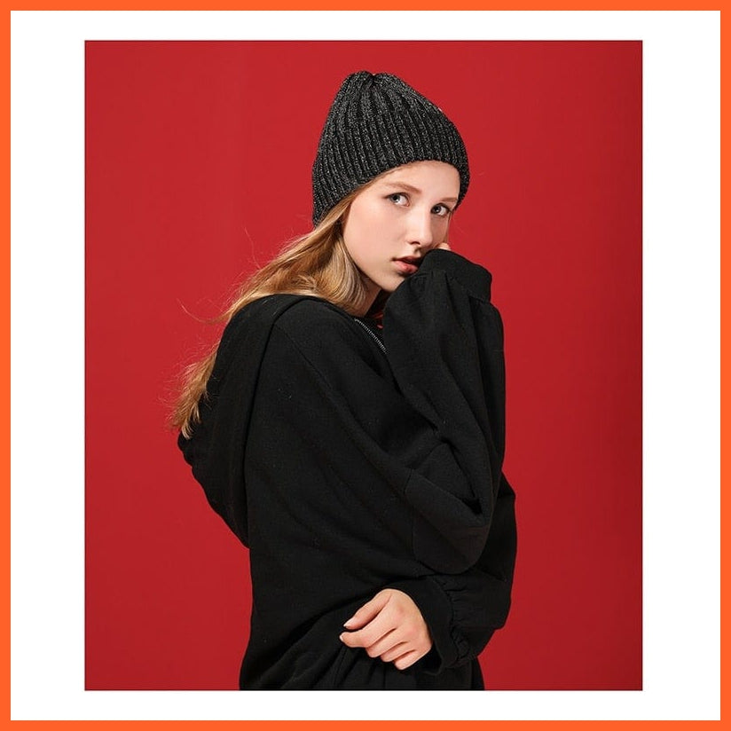 Women'S Wool Casual Autumn Winter Brand New Double Layer Thick Beanies | Girls Knitted Skullies Beanies Caps | whatagift.com.au.