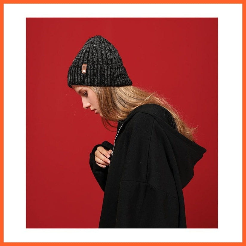 Women'S Wool Casual Autumn Winter Brand New Double Layer Thick Beanies | Girls Knitted Skullies Beanies Caps | whatagift.com.au.