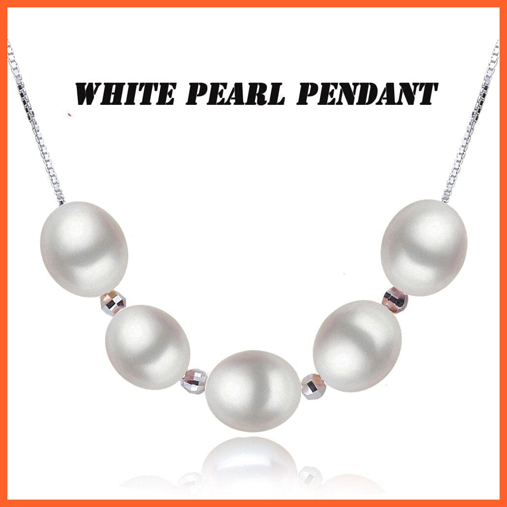 whatagift.com.au Beautiful Genuine 925 Sterling Silver Colorful Natural Pearl Necklace For Women