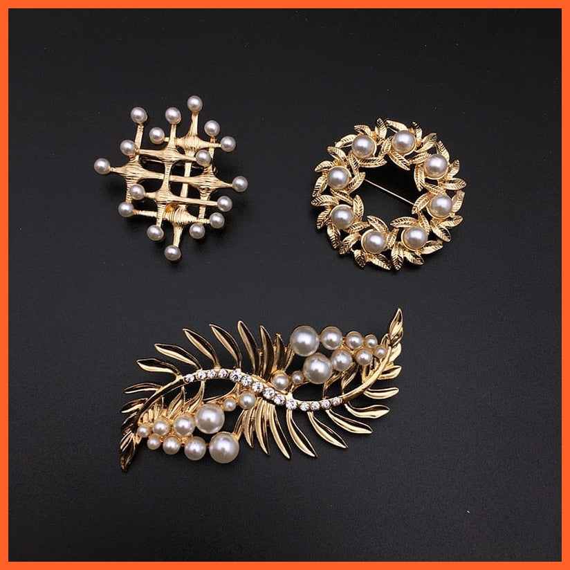 whatagift.com.au Beautiful Pearl Metal Brooch For Women