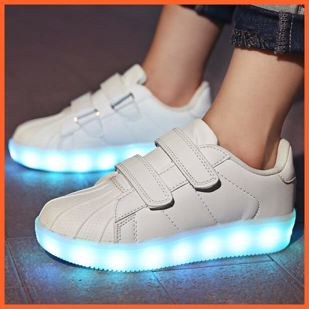 whatagift.com.au Beige / 1 Led USB charging glowing Sneakers for Children