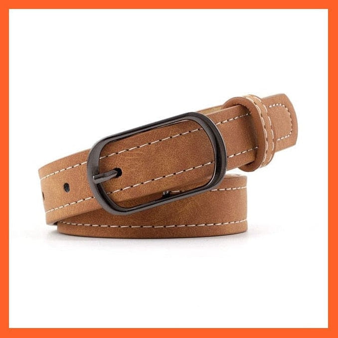 Women Pu Leather Belt 66 Styles Metal Buckle Waistband | whatagift.com.au.