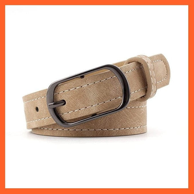 Women Pu Leather Belt 66 Styles Metal Buckle Waistband | whatagift.com.au.