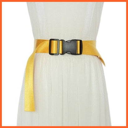 Plastic Button Casual Tactical Belt Decorative Canvas Belt Outdoor Sports For Women | whatagift.com.au.