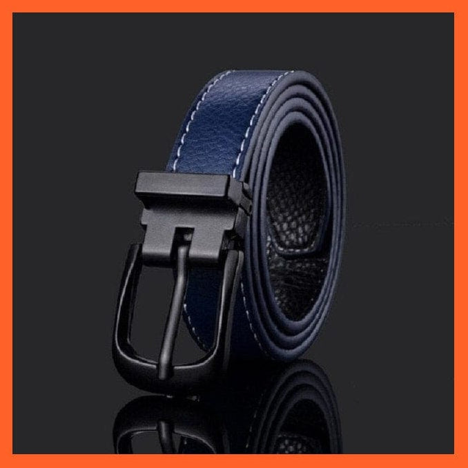 Unisex  Gold Metal Round Buckle Short Pu Belt Waistband | whatagift.com.au.