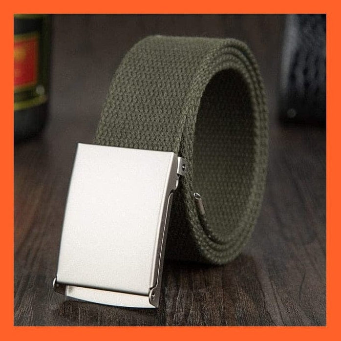 whatagift.com.au Belt Army Green / 150cm Candy Color Canvas Luxury Belt  For Men Women