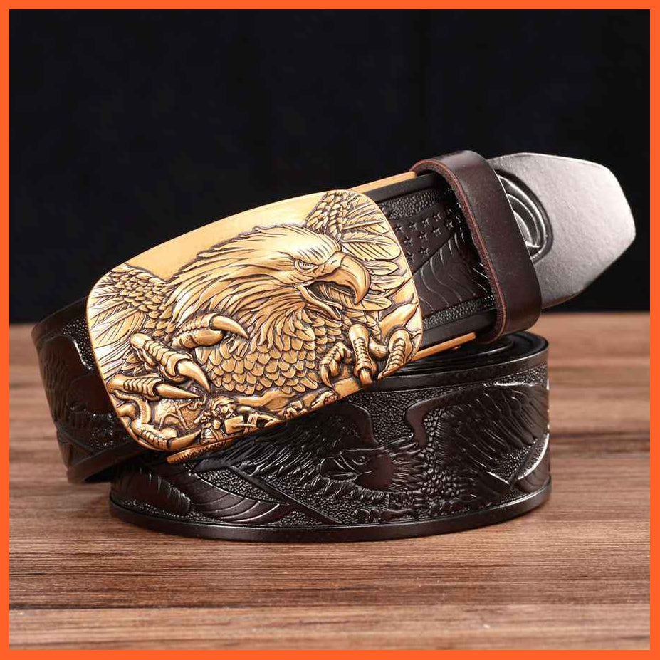 Automatic Gothic Style Eagle Buckle Leather Belts For Men | whatagift.com.au.