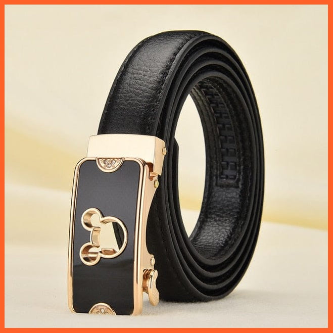 Fashionable Automatic Buckle Leather Belts For Women | whatagift.com.au.