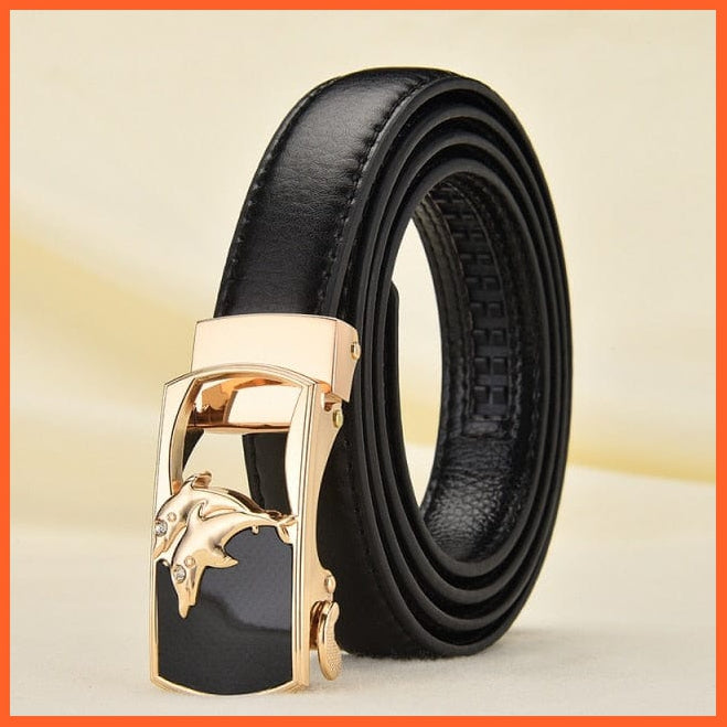 Fashionable Automatic Buckle Leather Belts For Women | whatagift.com.au.