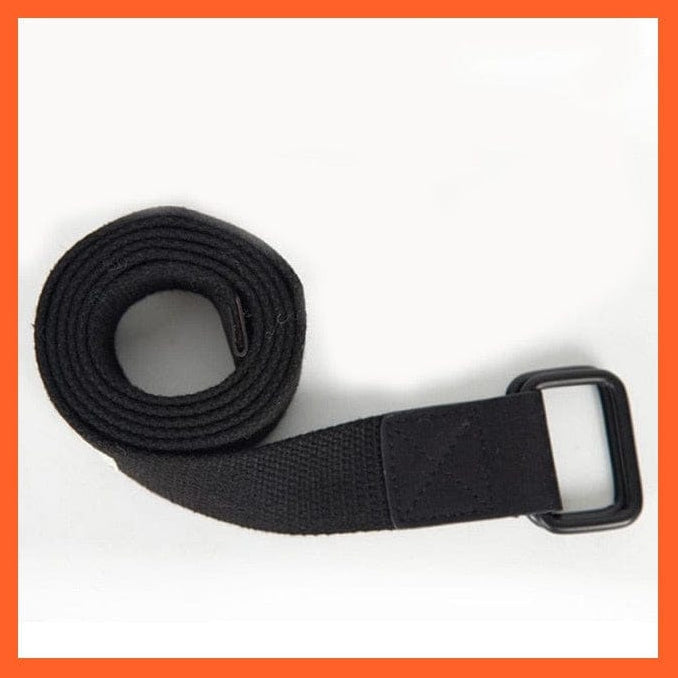 whatagift.com.au belt black fang buckle / 130cm Unisex Canvas Belt D Ring Square Buckle Waistband