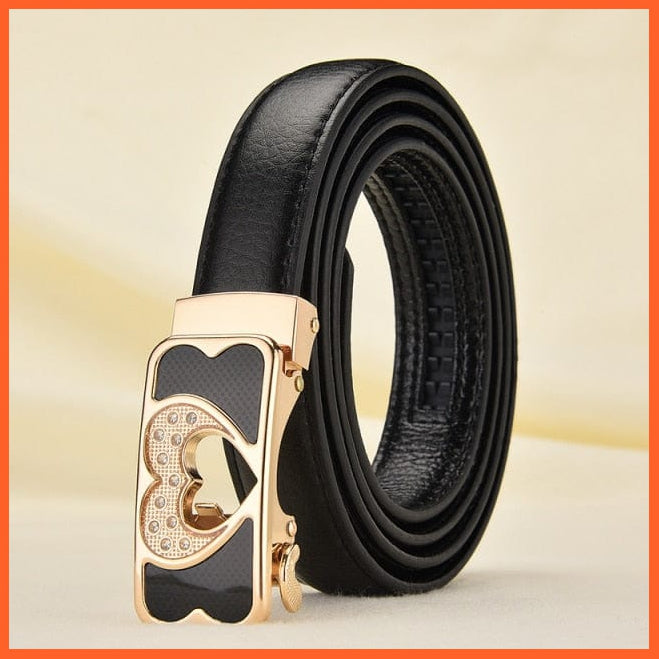 Fashionable Automatic Buckle Leather Belts For Women | whatagift.com.au.