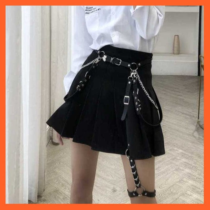 whatagift.com.au belt black Lbelt leg loop / 110cm Woman Punk Chain Leather Harness Leg Belt