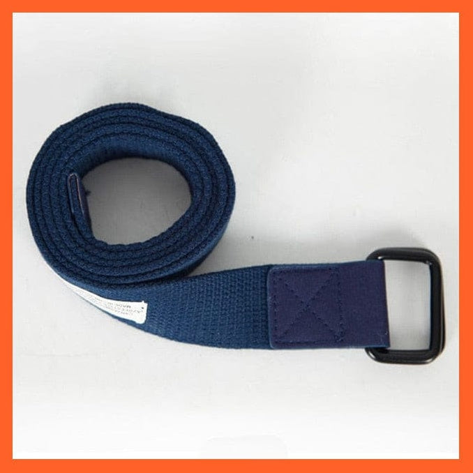 whatagift.com.au belt blue fang buckle / 130cm Unisex Canvas Belt D Ring Square Buckle Waistband
