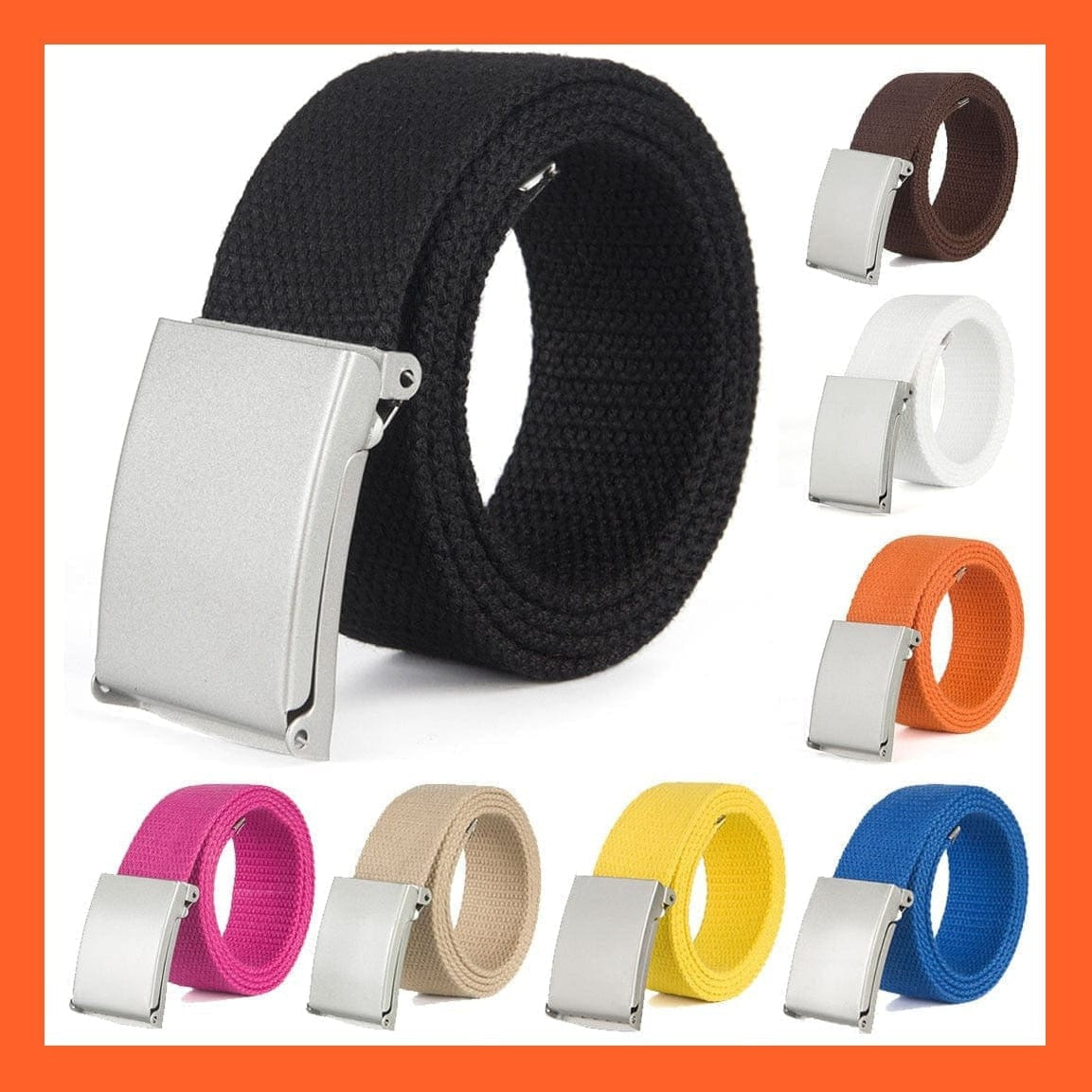 whatagift.com.au Belt Candy Color Canvas Luxury Belt  For Men Women