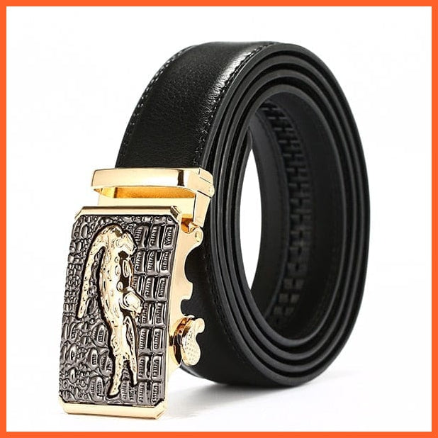 Genuine Leather Belts For Men With Automatic Buckle | whatagift.com.au.