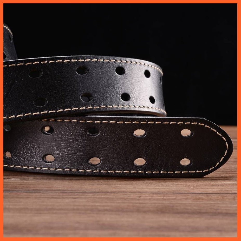 Genuine Leather Belts For Men With Double Pin Buckle | whatagift.com.au.