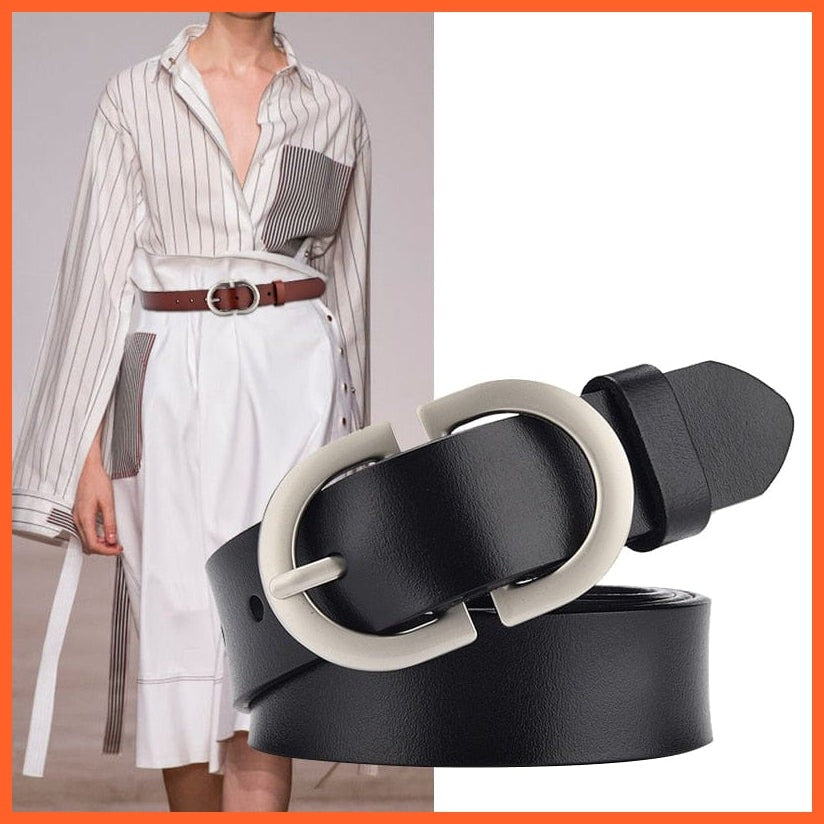 Genuine Leather Belts For Women With Pin Buckle | whatagift.com.au.