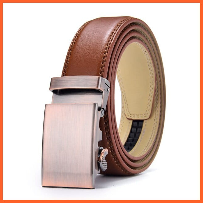 Genuine Leather Belts For Men Automatic Buckle | whatagift.com.au.