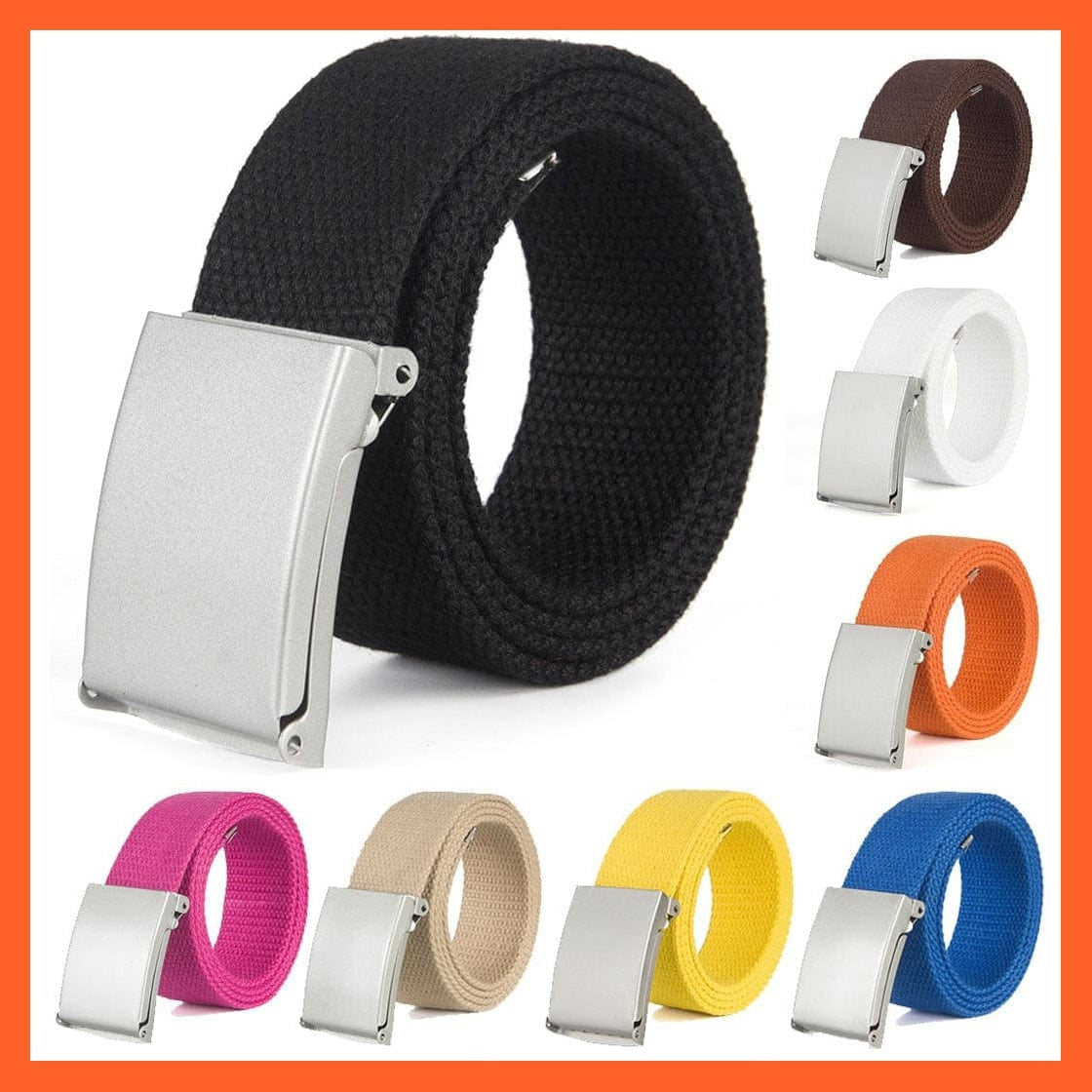 whatagift.com.au Belt Men Women Outdoor Military Tactical Waist Belt Candy Color Canvas Belt
