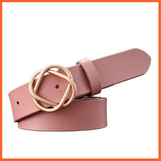 whatagift.com.au Belt Genuine Leather Belts For Women With Stylish Gold Buckle