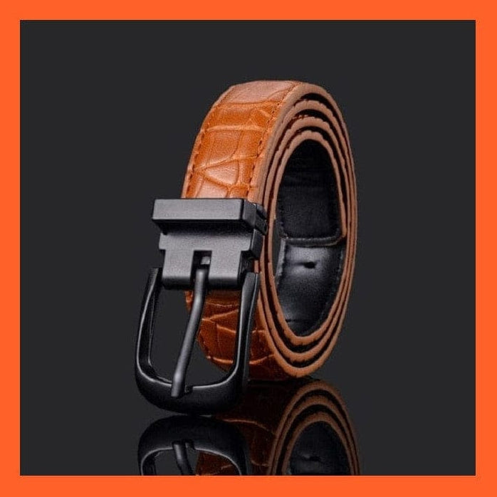 whatagift.com.au Belt Pu Leather Belt Black Square Metal Buckle Waist Strap For Children