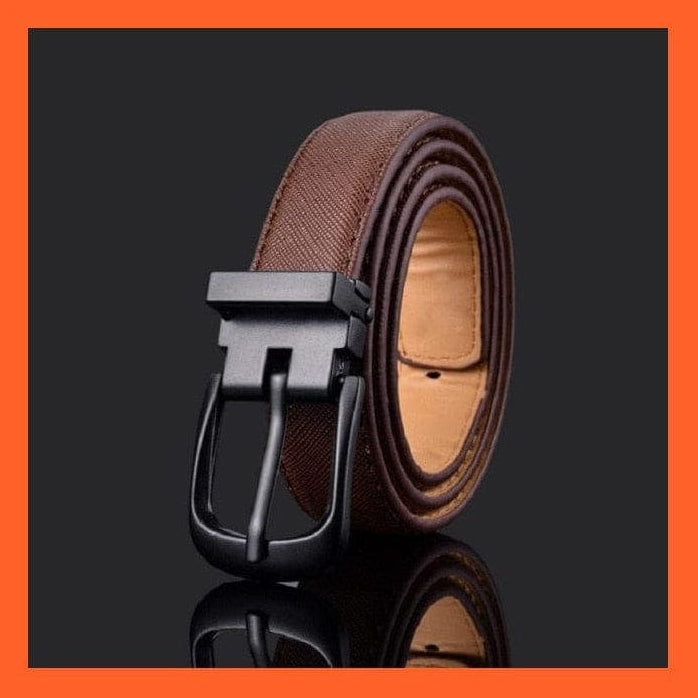 whatagift.com.au Belt Pu Leather Belt Black Square Metal Buckle Waist Strap For Children