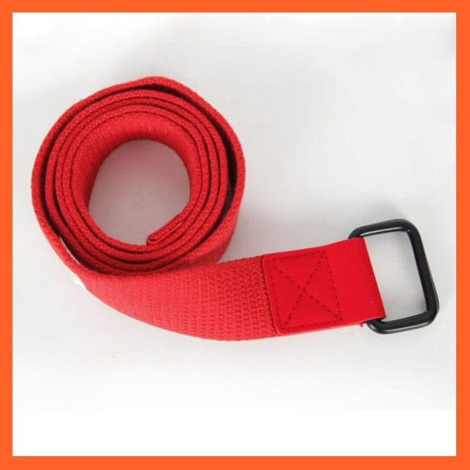whatagift.com.au belt red fang buckle / 130cm Unisex Canvas Belt D Ring Square Buckle Waistband
