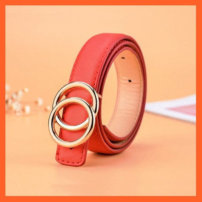 whatagift.com.au Belt red two circles / 80cm Pu Leather Waistband Belt For Kids