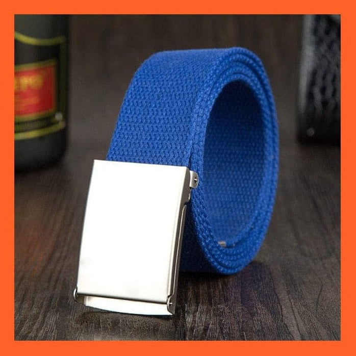 whatagift.com.au Belt Sapphire / 150cm Candy Color Canvas Luxury Belt  For Men Women